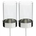 Floristik24 Candle holder for sticking metal/glass Ø5cm H14cm 4 pcs
