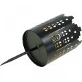 Floristik24 Tea light holder to plug city black Ø6.5cm 4pcs