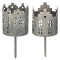 Floristik24 Tealight holder and candle holder with spike, house design, 6cm, 2 pieces