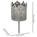Tealight holder and candle holder with spike, house design, 6cm, 2 pieces | Floristik24.ie