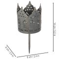 Tealight holders with spike, house-shaped holders for pillar candles, 6cm, 2 pieces | Floristik24.ie