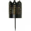 Floristik24 Tea light holder to plug city black Ø6.5cm 4pcs