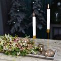 Floristik24 Candlestick gold table decoration metal For candle Ø10cm H15cm