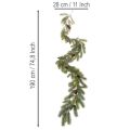 Decorative pine branch, artificial garland for winter arrangements, 190cm | Floristik24.ie
