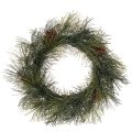 Floristik24 Artificial pine branch wreath with cones 60 cm