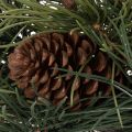 Artificial pine branch wreath with cones 60 cm | Floristik24.ie