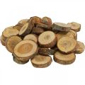 Wooden discs deco sprinkles wood pine round Ø2-3cm 500g