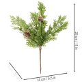 Artificial pine branch with cones, snow-covered, 28cm, 6 pieces | Floristik24.ie