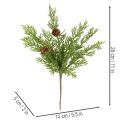 Artificial pine branch with cones, 28cm, 6 pieces | Floristik24.ie