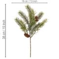 Artificial Christmas branch, decorative branch with pine cones | Floristik24.ie