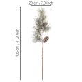 Artificial pine branch with cones and long needles 105cm | Floristik24.ie