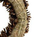 Pine cone wreath round flat Ø30cm | Floristik24.ie