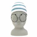 Floristik24 Decorative head swimmer with glasses and bathing cap blue white H15cm / 16cm 2pcs