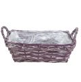 Square basket dark purple 25cm x 18cm H10cm
