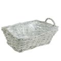 Floristik24 Square basket gray 29cm x 23cm H10cm 1p
