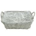 Floristik24 Square basket gray 29cm x 23cm H10cm 1p