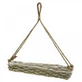 Floristik24 Basket for hanging, hanging basket, planter braided natural color, washed white L43.5cm