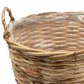 Floristik24 Wicker basket with handles brown Ø48 / 43/37 / 33cm set of 4 planter decoration