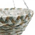 Floristik24 Plant basket for hanging, flower basket braided white, grey, natural H16cm Ø30cm