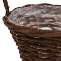 Floristik24 Braided basket with handle Plant basket decorative basket Ø24×H18cm