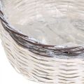 Floristik24 Decorative basket round white, brown braided plant basket Ø29cm