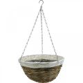 Floristik24 Plant bowl, hanging basket, hanging basket natural, white Ø35cm