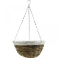 Floristik24 Plant bowl, hanging basket, hanging basket natural, white Ø35cm