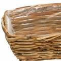 Floristik24 Basket box made of peeled willow natural color flower box set of 2