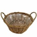 Floristik24 Round basket bowl brown Ø25cm