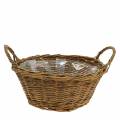 Floristik24 Round basket bowl brown Ø25cm