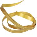 Floristik24 Curling ribbon gift ribbon gold with gold stripes 10mm 250m