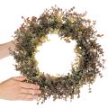 Artificial eucalyptus wreath, autumn decoration, round, 45cm | Floristik24.ie