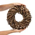 Wreath made of natural twigs, round rattan wreath for crafting, 35cm | Floristik24.ie