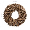 Wreath made of natural twigs, round rattan wreath for crafting, 35cm | Floristik24.ie
