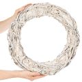 Round twig wreath for crafting and decorating, door wreath 50cm | Floristik24.ie