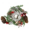 Floristik24 Decorative wreath small with glass Ø17cm