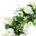 Floristik24 Flower wreath deco white Bellis door wreath silk flowers Ø30cm