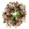 Floristik24 Flower wreath with hydrangea and berries pink Ø30cm