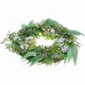 Floristik24 Decorative wreath eucalyptus, fern, flowers. Artificial wreath