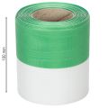 Green and white moiré wreath ribbon, 100mm x 25m - national ribbon, taffeta binding, bow ribbon, decorative ribbon | Floristik24.ie