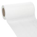 Floristik24 White wreath ribbon, 200mm wide, 25m roll, mourning ribbon, bow ribbon, decorative ribbon for funeral floristry and occasions
