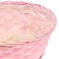 Floristik24 Chip basket round lilac/white/pink Ø25cm 6pcs
