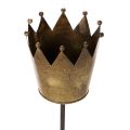 Decorative crown on a stick, vintage decoration for potted plants, 73cm | Floristik24.ie