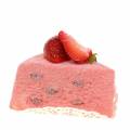 Floristik24 Piece of cake strawberry artificial 10cm