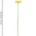 Artificial Gerbera Flowers, Sunny Yellow, Garden Flower, 47cm, 6 Pieces | Floristik24.ie