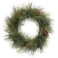Floristik24 Artificial pine branch wreath with cones 60 cm