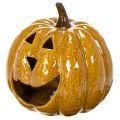 Ceramic pumpkin with face, LED