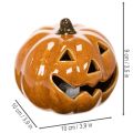 Ceramic Pumpkin LED Halloween Decoration Small 10cm | Floristik24.ie