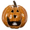 Ceramic Pumpkin Halloween LED Decoration 15cm | Floristik24.ie