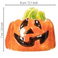 Decorative ceramic pumpkin figurine for autumn and Halloween, 8cm | Floristik24.ie
